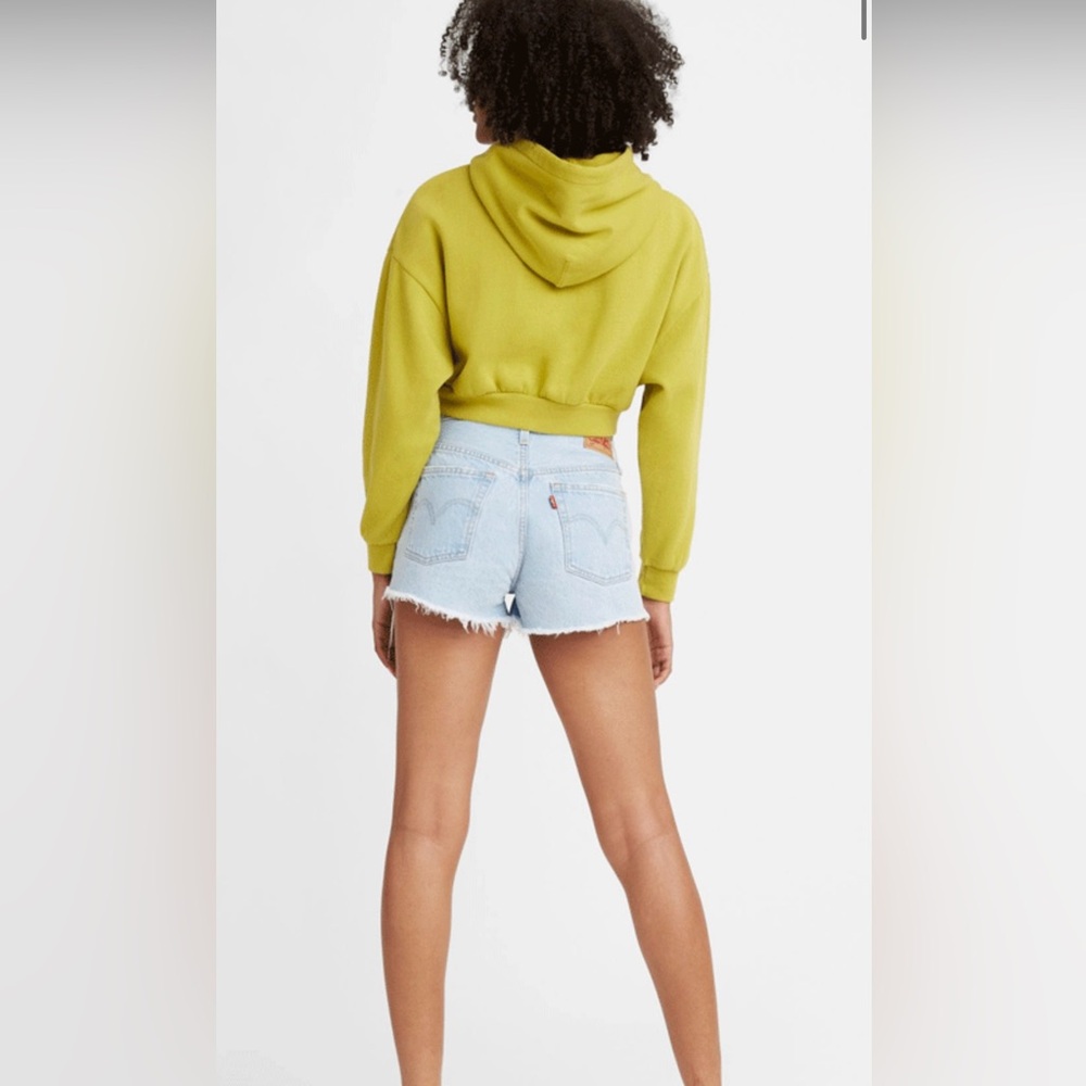 Levi's Blue Jean Shorts Distressed High-Waisted